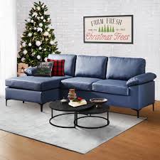 l shaped faux leather sectional sofa