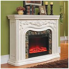 62 Grand White Electric Fireplace At