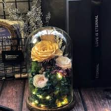 Preserved Flower In Glass Dome