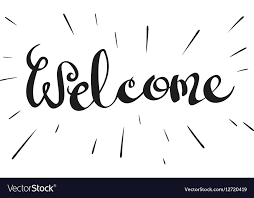 Lettering Word Welcome