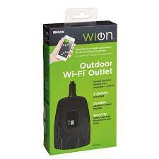 woods 15 amp wion outdoor plug in wi fi