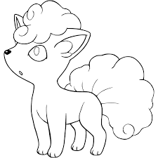 Coloring Page Vulpix In the Alola Region Ice Type Pokemon - Get Coloring  Pages