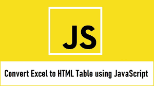 convert excel to html table using