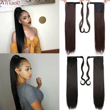 Finally at the end of the night i told them it was fake. Ailiade 24inch Long Straight High Temperature Ponytail Clip In Pony Tail Hair Extensions Wrap Synthetic Hair Band Ponytail Buy At The Price Of 1 88 In Aliexpress Com Imall Com