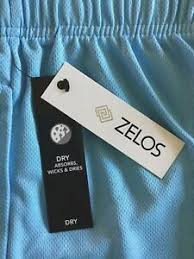Details About Nwt Zelos Brand Boys Carolina Blue Mesh Athletic Shorts Size Youth Large