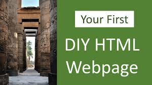create a web page using basic html