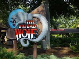 big bad wolf roller coaster on ride pov