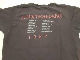 whitesnake 1987 concert tour t shirt 2