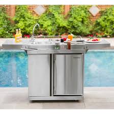 An integral part of the kitchen and bathroom, we provide beautiful sinks to complement our luxurious stone countertops. Leisure Season Outdoor Entertainment 62 Stainless Steel Free Standing Outdoor Sink Wayfair
