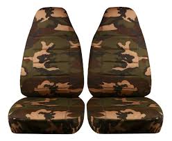 Camouflage Car Seat Covers W 2 Rear