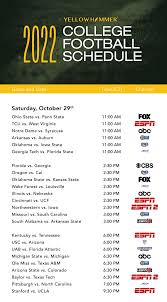 this weekend s college football tv