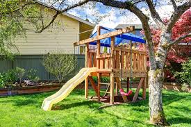 build a homemade backyard swing set