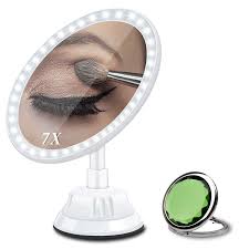 Magnifying Makeup Vanity Mirror With Light 7x Magnification 2500mah Rechargeable Lighted Mirror With 30