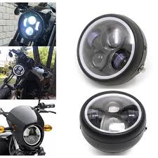 cafe racer motorcycle front round light
