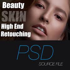 beauty skin retouch tutorial psd