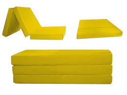 folding foam bed yellow 3 5 inch eco