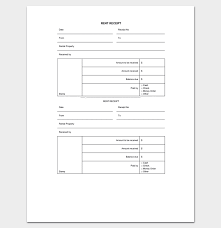 Rent Receipt Template 9 Forms For Word Doc Pdf Format