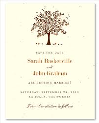 Wedding Save The Date Cards On Plantable Paper Apple Tree By