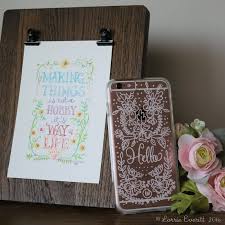 4 placing items under a clear case. Lorrie Everitt Studio Personalize Your Clear Phone Case Using Sharpie Markers