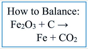 how to balance fe2o3 c fe co2