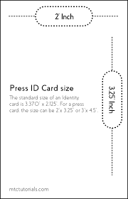 While cards are available in a variety of thicknesses, the most common for id cards is 0.030 inches. Press Reporter Id Card Size Mtc Tutorials