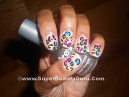 colorful leopard print nail tutorial