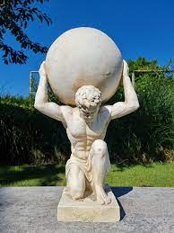 Big Statue Of Atlas Garden Sculpture