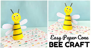 easy paper bee craft for kids look