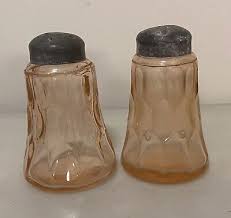 Vintage Pink Depression Glass Salt Amp