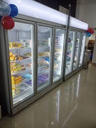 Three Glass Door Display Refrigerator