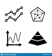 Diagram Graphs Chart Simple Related Vector Icons Stock