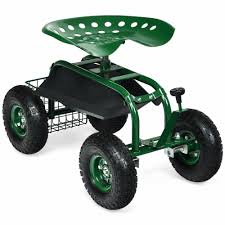 Gymax Rolling Garden Cart Scooter W