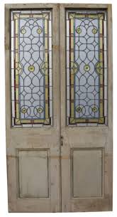 A Set Of Reclaimed Stained Glass Doors