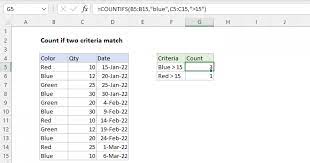 count if two criteria match excel