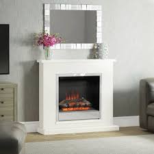 electric fireplace chrome fire