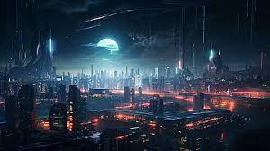 sci fi city background images hd