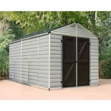 12 Ft Tan Garden Outdoor Storage Shed