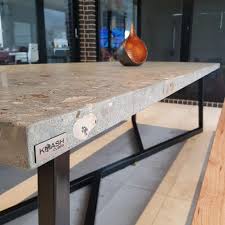 Exposed Aggregate Concrete Dining Table