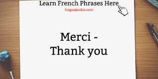 how to say thank you in french you re