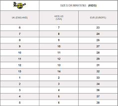 Doc Martens Size Guide