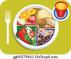 Tasty salad with eggs, salmon fish, avocado, tomatoes and grilled toast on grey background. Breakfast Clip Art Royalty Free Gograph
