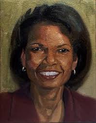 Colin Boyer&#39;s Portrait of Condoleezza Rice. Oil on Canvas - riceportrait