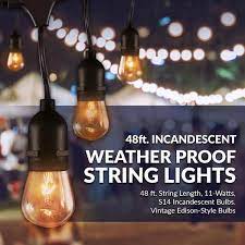 Edison Bulb Weatherproof String Light