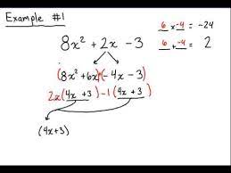 factoring 2 quadratics where a is not