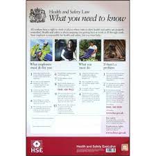 Employers have a legal duty under the health and safety information for employees regulations (hsier) to display the approved poster in a note that employers will still be complying with the law if they continue to display the 1999 poster after 6 april 2009. Health And Safety Law Poster Sibbons