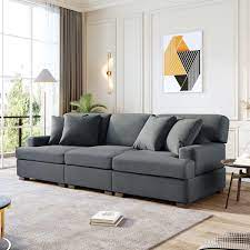 Seats Linen Sofa