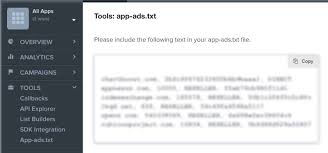 how to set up an app ads txt file for