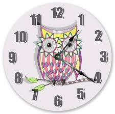 10 5 Animated Owl On Branch Clock