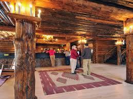 It's the world's largest log cabin structure. Old Faithful Inn Lobby 04