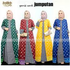 Contoh pola baju kurung moden + kain selisih (with images. Gamis Batik Motif Jumputan Gamis Cardi Jumputan Dress Batik Batik Jumputan Gamis Muslimah Shopee Indonesia